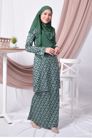 Baju Kurung Moden Mariana - Green