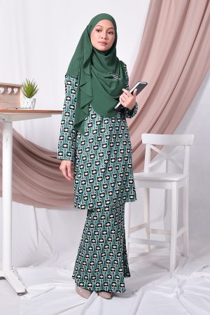 Baju Kurung Moden Mariana - Green