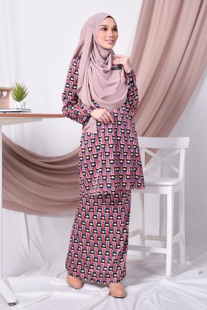 Baju Kurung Moden Mariana - Red