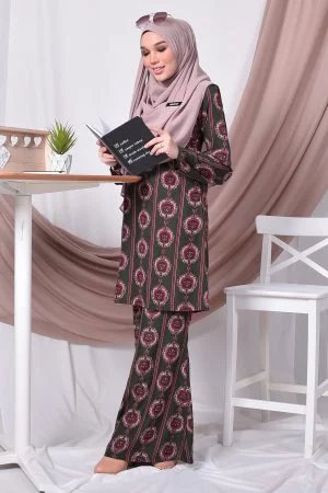 Baju Kurung Moden Adalina - Leaf Green