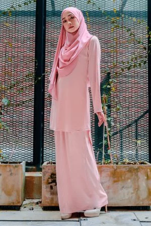 Baju Kurung Kozi Ironless Dream - Pink