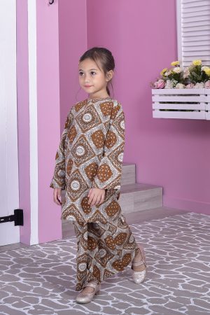 Baju Kurung Pahang Perry Kids - Hot Brown