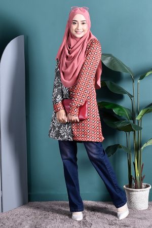 Blouse Junina - Maroon Black I