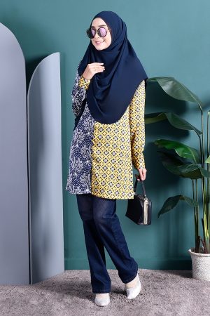 Blouse Junina - Blue Yellow I