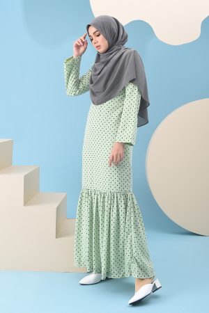 Abaya Ruffle Anita - Baby Green