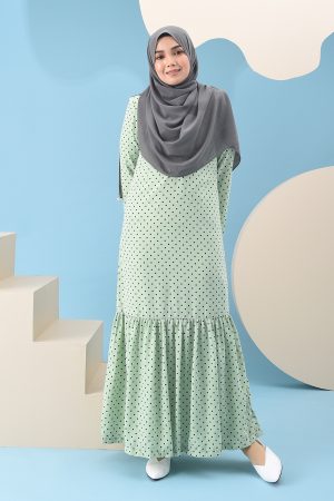 Abaya Ruffle Anita - Baby Green