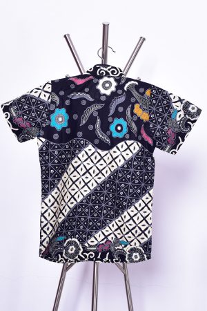 Baju Kemeja Batik Nordin Kids - Grey