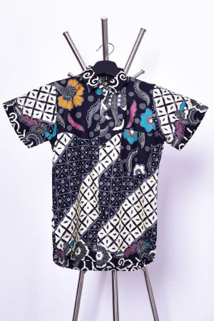 Baju Kemeja Batik Nordin Kids - Grey