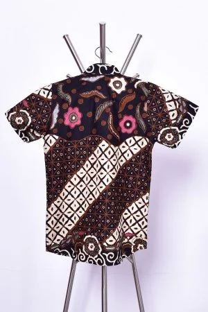 Baju Kemeja Batik Nordin Kids - Brown