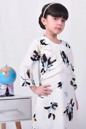 Abaya Arisa Kids - Cotton White