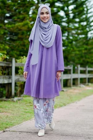 Baju Kurung Barbie Clairemont - Purple