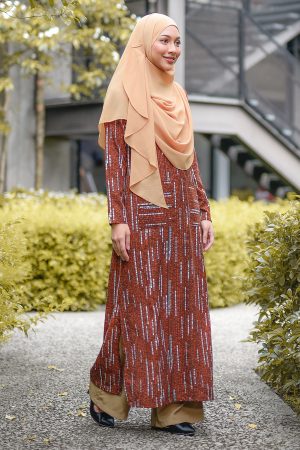 Dress Medi Slit Fira - Hickory Brown