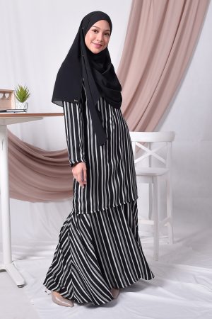 Baju Kurung Moden Monica - Black