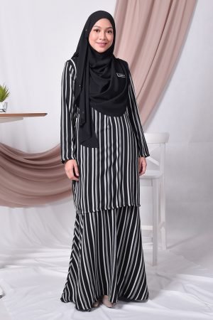 Baju Kurung Moden Monica - Black