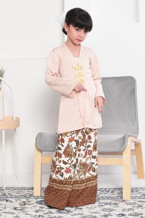 Baju Kebarung Batik Surina Kids - Cream