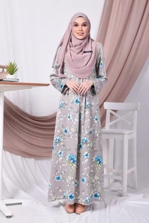 Abaya Pleated Amina - Grey