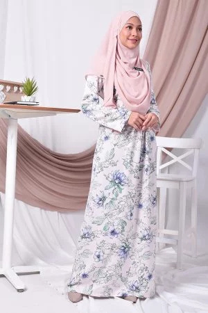 Abaya Pleated Amina - Pink