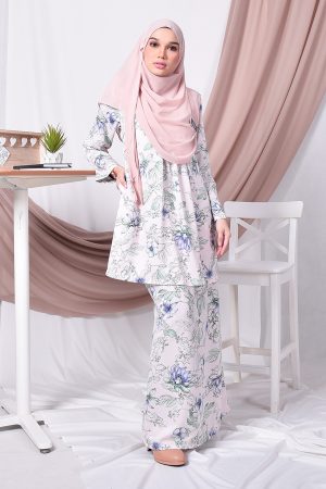 Baju Kurung Pleated Amina - Pink