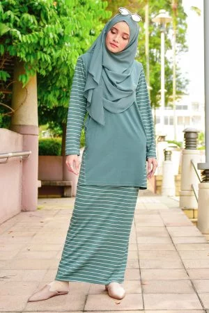 Skirt Kozi Stripe Darlene - Green