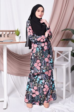 Baju Kurung Moden Tira - Black