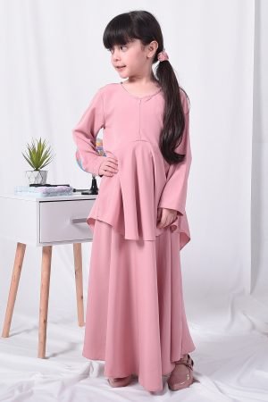 Baju Kurung Suit Hazana Kids - Pink