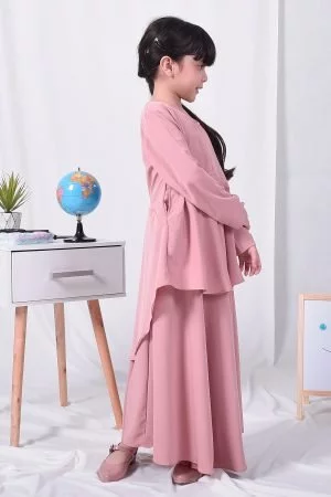 Baju Kurung Suit Hazana Kids - Pink