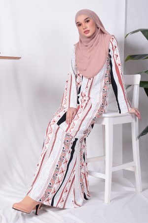 Baju Kurung Moden Tika - Brown