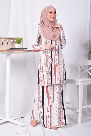 Baju Kurung Moden Tika - Brown