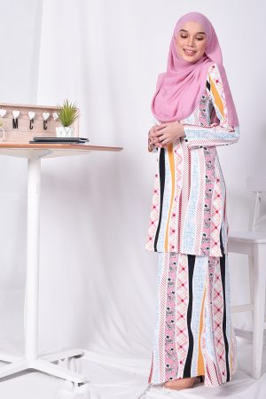 Baju Kurung Moden Tika - Pink