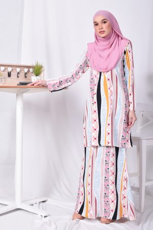 Baju Kurung Moden Tika - Pink