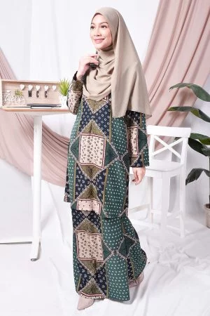 Baju Kurung Moden Petrina - Rustic Black