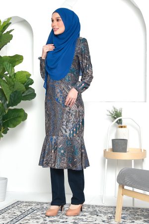 Tunic Ruffle Aimi - Aqua Blue