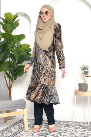 Tunic Ruffle Aimi - Golden Blue