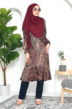 Tunic Ruffle Aimi - Spice Brown