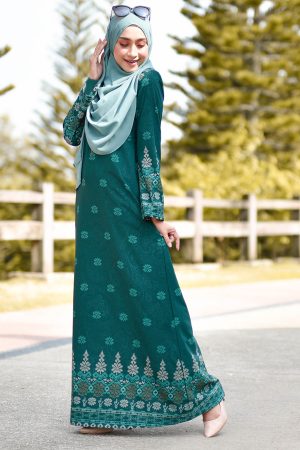 Abaya Songket Amelia - Green