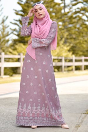 Abaya Songket Amelia - Purple