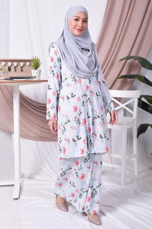 Baju Kebarung Tina - Sky Blue