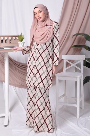 Baju Kurung Moden Tessa - Brown