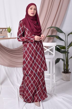 Baju Kurung Moden Tessa - Red