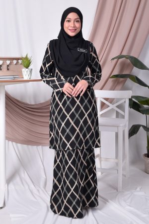 Baju Kurung Moden Tessa - Black