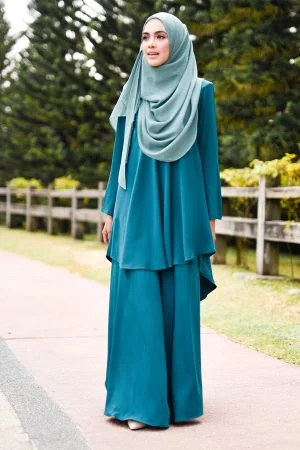 Baju Kurung Suit Hazana - Green