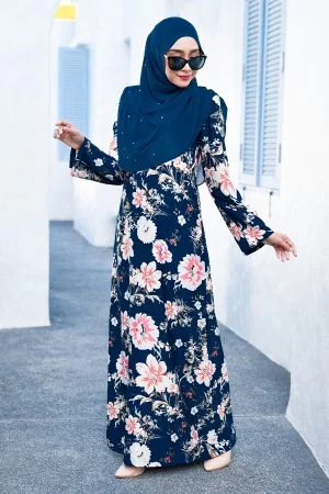 Abaya Afeefa - Berry Blue