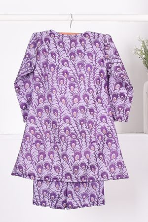 Baju Kurung Riau Lace Greece Kids - Lavender Purple