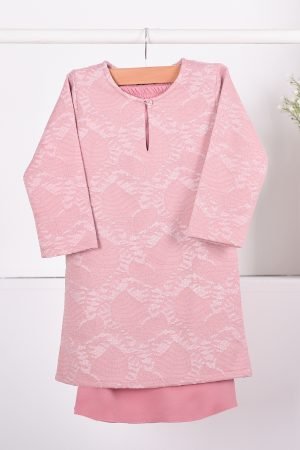 Baju Kurung Moden Lace Gygy Kids - Rose Bloom