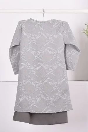 Baju Kurung Moden Lace Gygy Kids - Dusty Ash