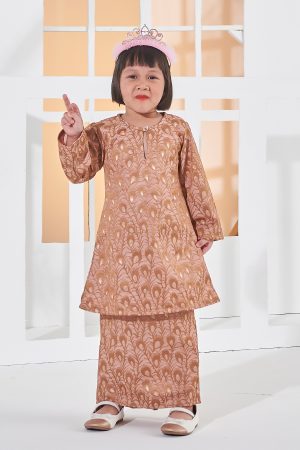 Baju Kurung Riau Lace Greece Kids - Vanilla Cream