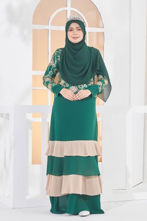 Abaya Lace Afiyah - Zamrud Green