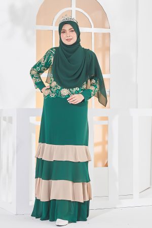 Abaya Lace Afiyah - Zamrud Green