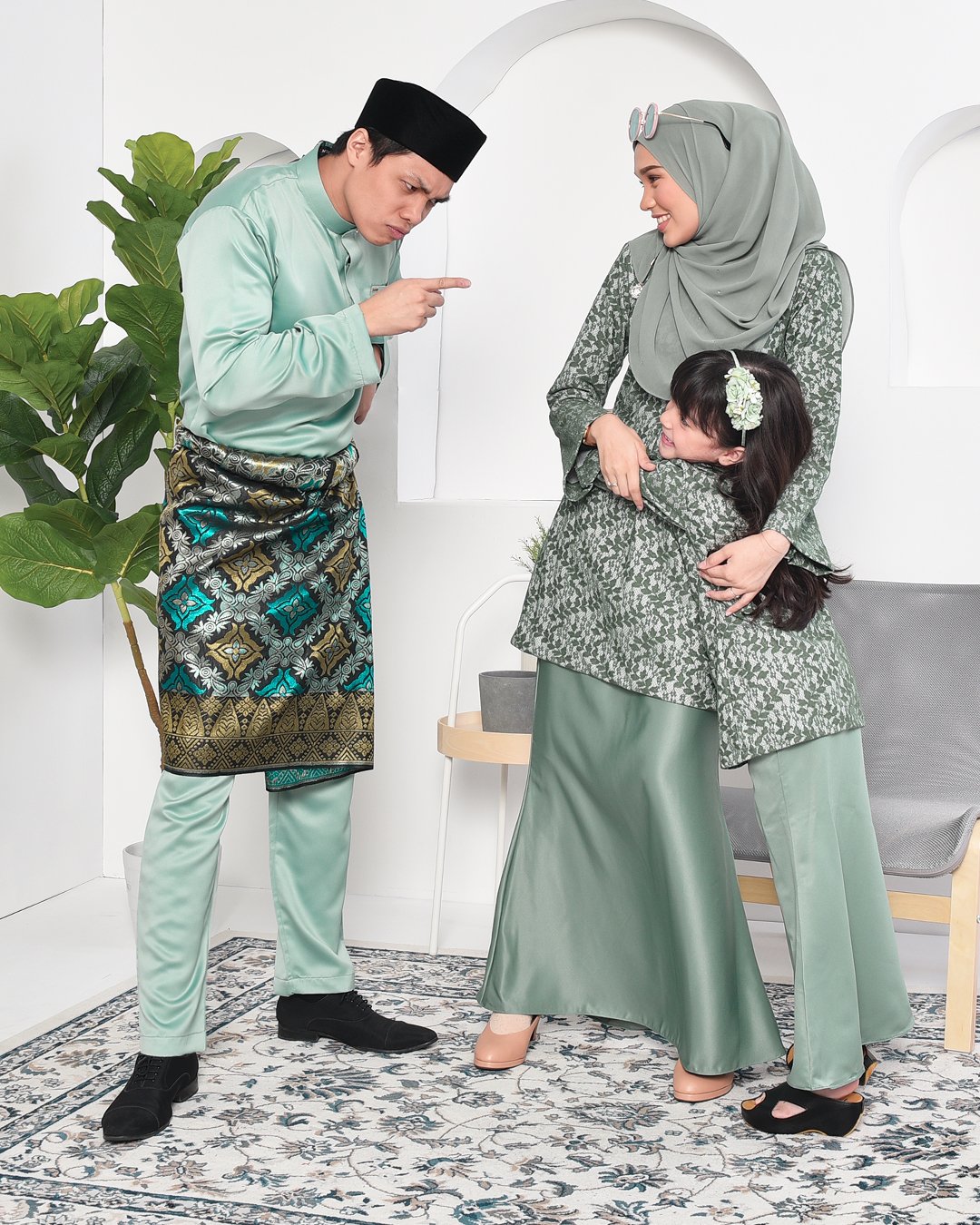 Baju Melayu Hamza Slim Fit - Pistachio Green - MuslimahClothing.Com