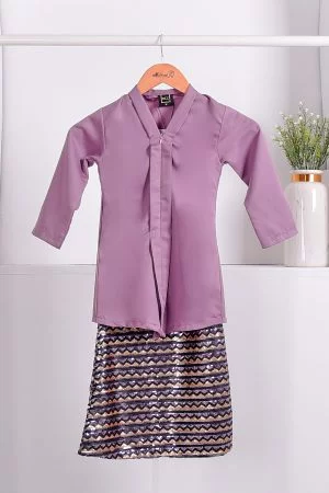 Baju Kebarung Sequin Aqila Kids - Mauve Purple